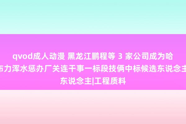 qvod成人动漫 黑龙江鹏程等 3 家公司成为哈尔滨市亚布力浑水惩办厂关连干事一标段技俩中标候选东说念主|工程质料