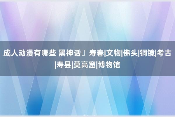 成人动漫有哪些 黑神话▪寿春|文物|佛头|铜镜|考古|寿县|莫高窟|博物馆